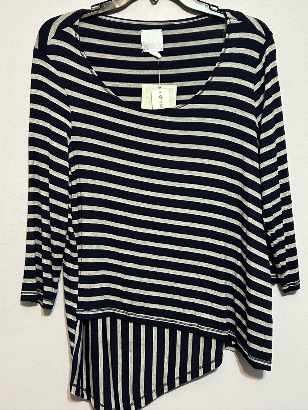 Sunday blue and Gray striped top